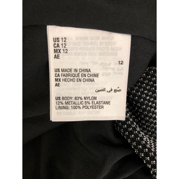 I.N.C International Concepts Size 12 Metallic Jumpsuit Black - Picture 7 of 8